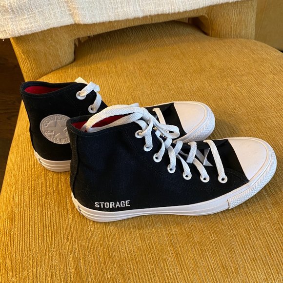 New Converse All Star (Storage) Black & White Hi Top Sneakers - Picture 6 of 6